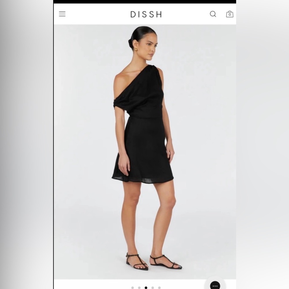 DISSH One-Shoulder Black Dress - Elegant Women's Cocktail Dress